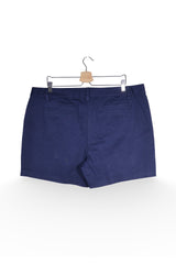 Pantaloni scurți - Lands' End bleumarin din bumbac cu croială simplă – XXL – Femei - spate