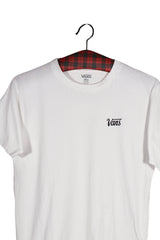 Tricou - VANS alb din bumbac cu logo brodat – S – Femei - detaliu