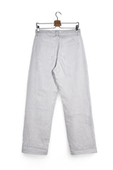 Blugi - Abercrombie&Fitch alb cu dungi albastre si croiala dreapta – W28 – Femei - spate