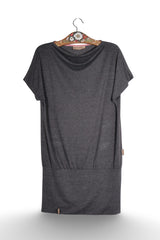 Rochie - Naketano gri inchis din jerseu cu croiala relaxata – L – Femei - fata