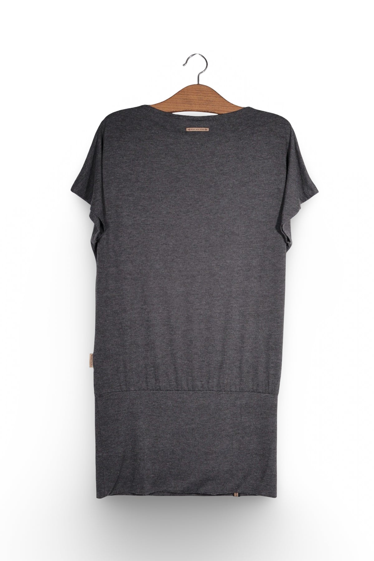 Rochie - Naketano gri inchis din jerseu cu croiala relaxata – L – Femei - spate