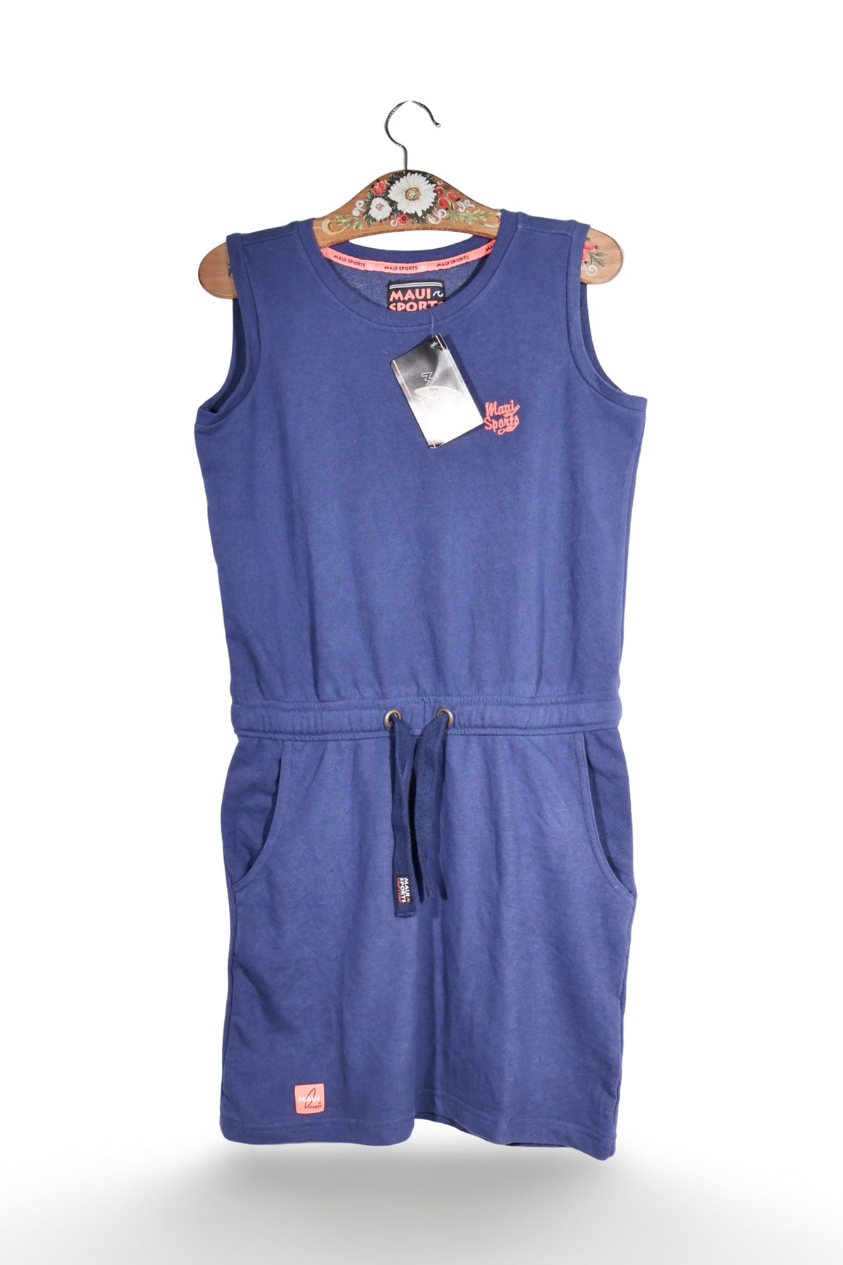 Rochie - Alte Branduri bleumarin din bumbac cu talie reglabilă – S – Femei - fata