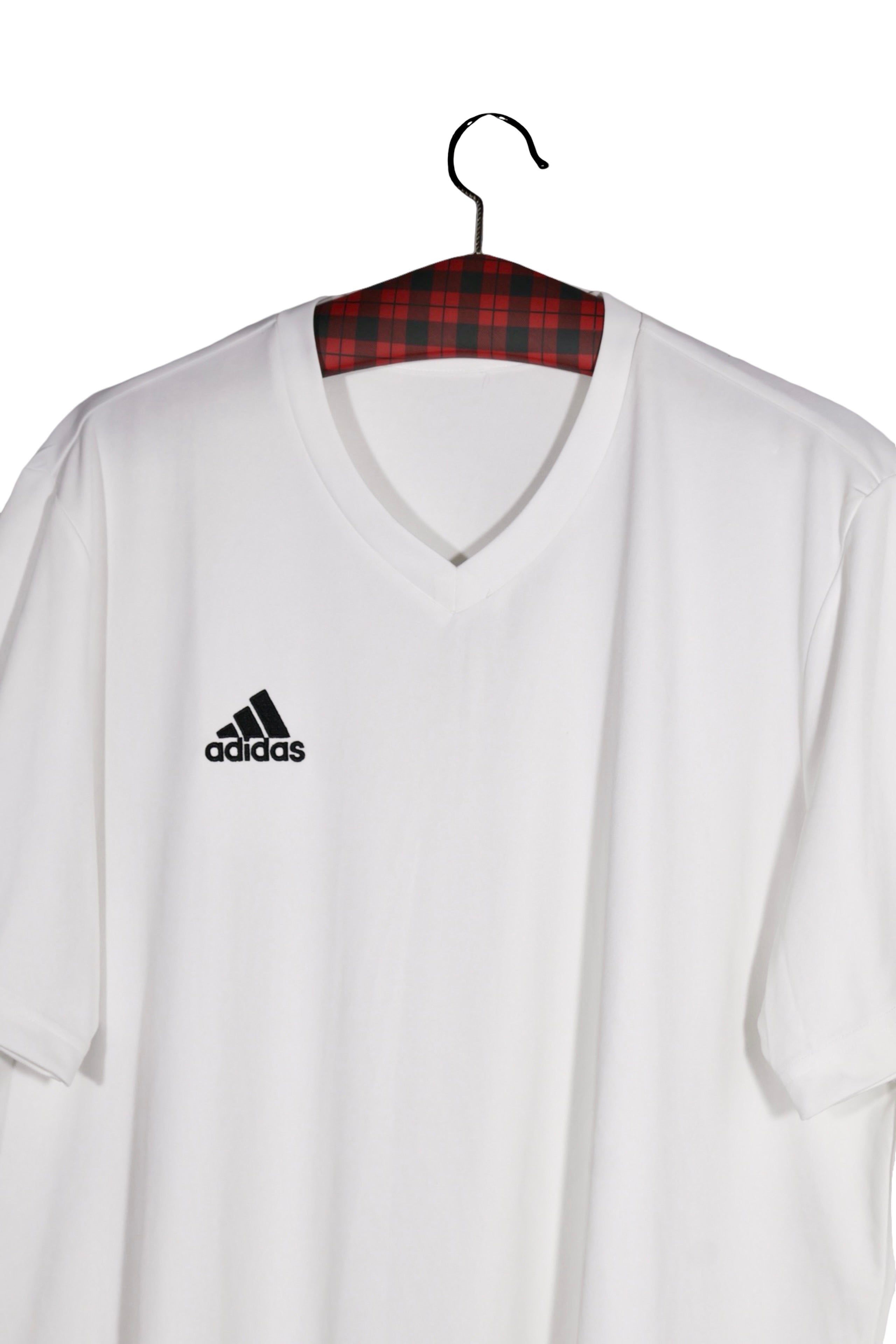 Tricou - Adidas alb din poliester cu croială lejeră – XL – Bărbați - detaliu