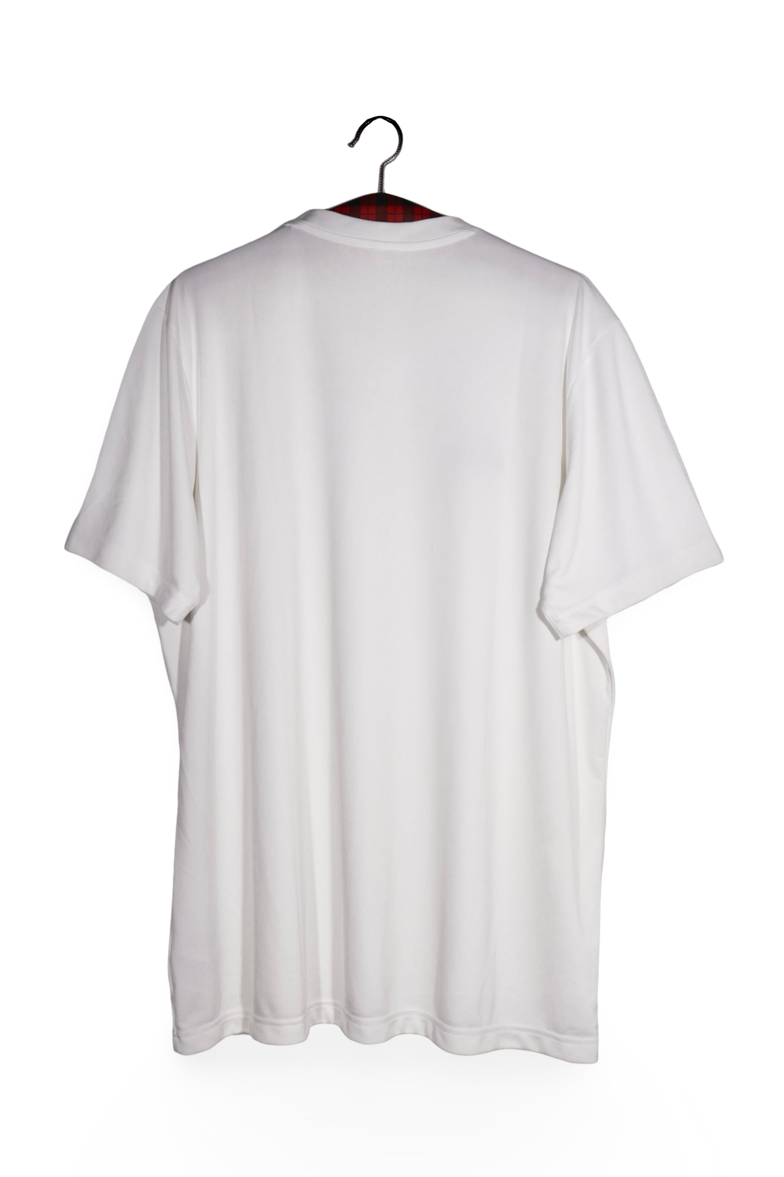 Tricou - Adidas alb din poliester cu croială lejeră – XL – Bărbați - spate