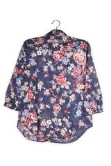 Cămașă - Gerry Weber bleumarin cu imprimeu floral multicolor – S – Femei - spate