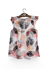 Top - s.Oliver din in cu imprimeu tropical in nuante pastel – M – Femei - fata