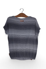 Tricou - Naketano bleumarin cu dungi fine si croiala lejera – S – Femei - spate