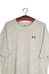Tricou - Under Armour bej din poliester jacard cu croială lejeră – XL – Bărbați - detaliu