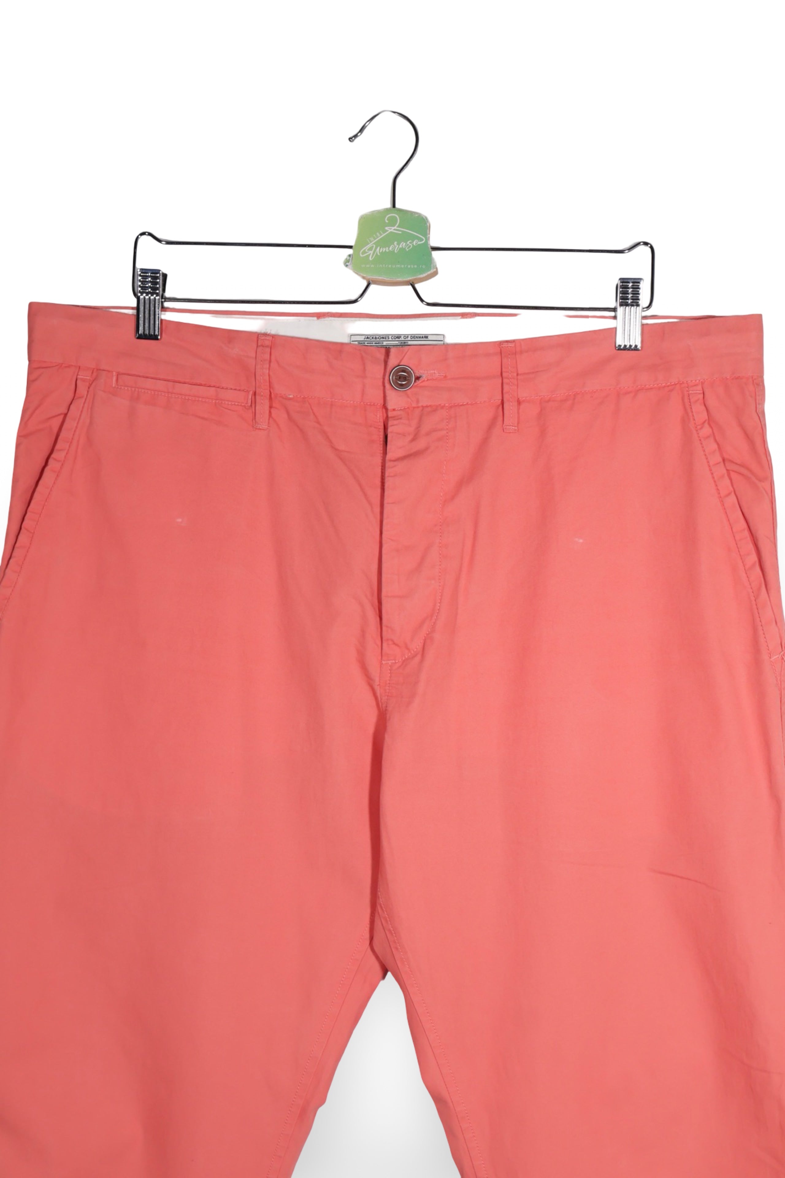 Pantaloni - JACK&JONES corai din bumbac cu croială dreaptă – XXL – Bărbați - detaliu