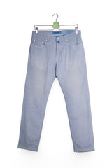 Pantaloni - Pierre Cardin gri-albaștri din bumbac cu croială dreaptă – M – Bărbați - fata