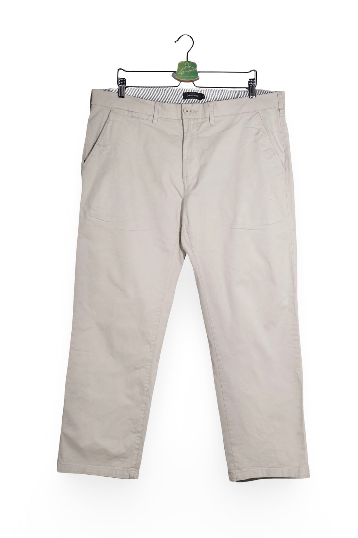 Pantaloni - Dressmann bej din bumbac cu croială dreaptă – XXL – Bărbați - fata