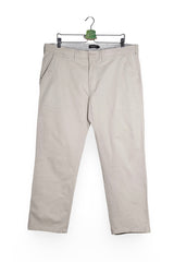 Pantaloni - Dressmann bej din bumbac cu croială dreaptă – XXL – Bărbați - fata