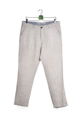 Pantaloni - Alte Branduri bej deschis din in cu croială slim – L – Bărbați - fata
