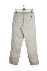 Pantaloni - Schoffel bej-gri din bumbac cu croială dreaptă și buzunare multiple – M – Bărbați