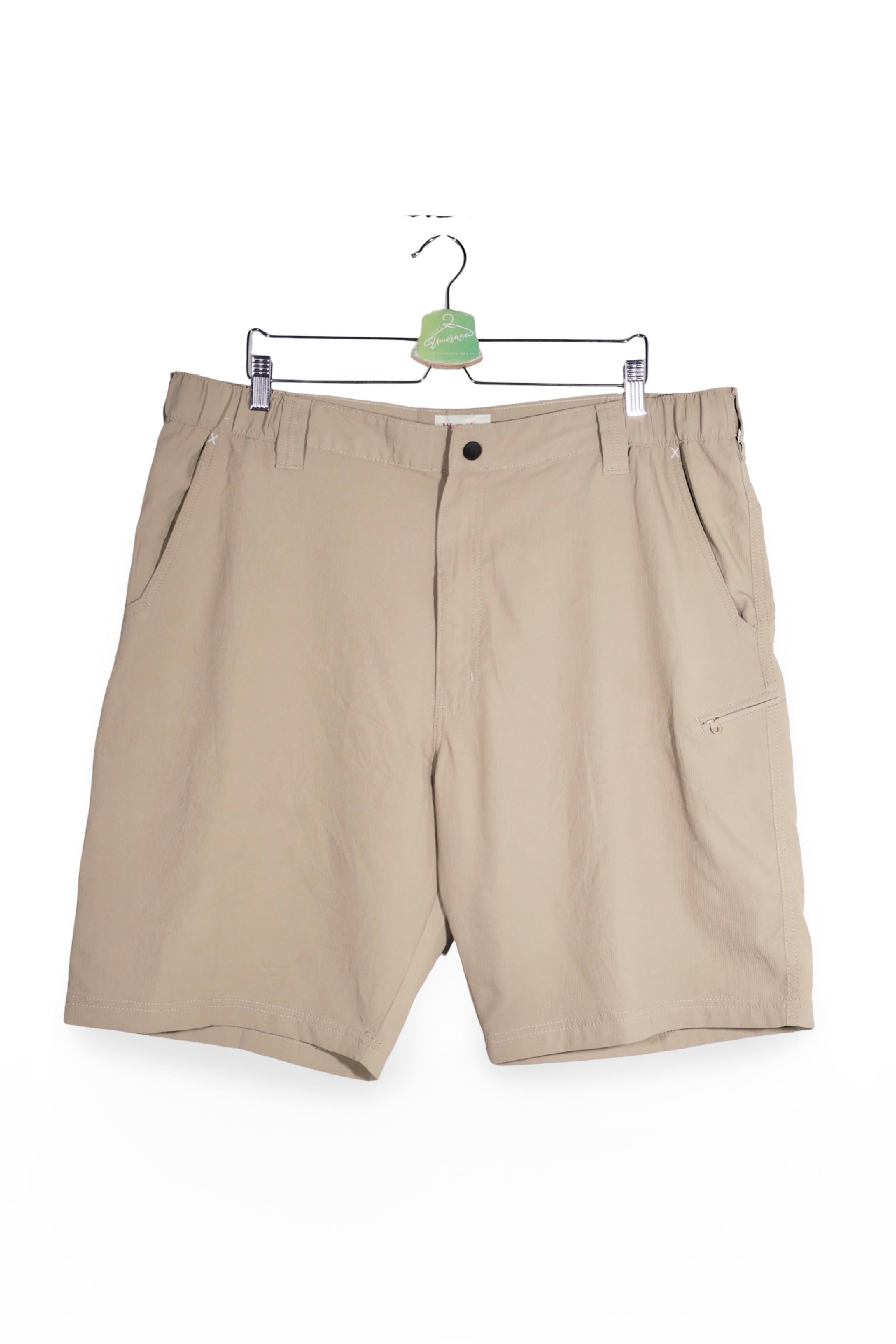 Pantaloni scurți - Wrangler bej din poliester cu croială relaxată – L – Bărbați - fata