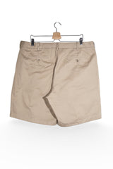 Pantaloni scurți - Lands' End bej din bumbac cu croială plisată – XXL – Bărbați - spate