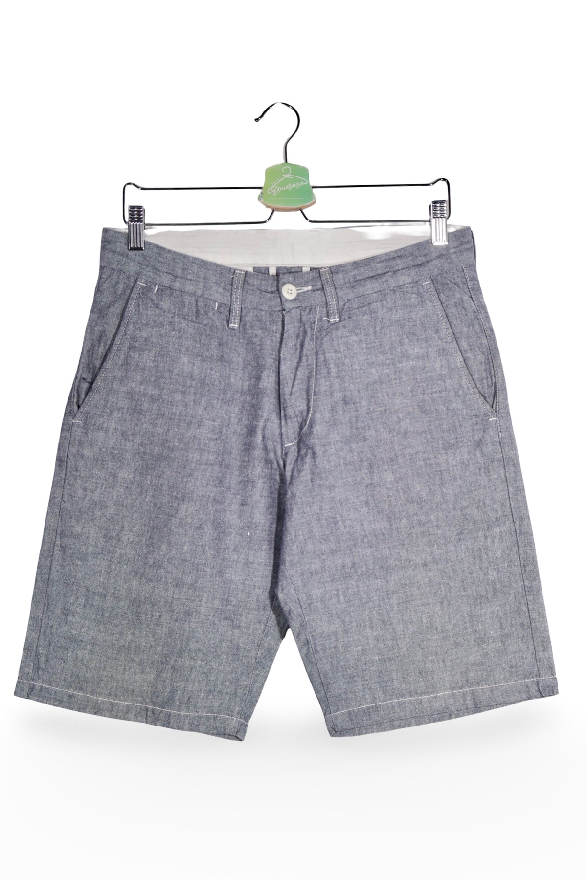 Pantaloni scurți - Carhartt gri-albaștri din bumbac cu croială lejeră – S – Bărbați - fata