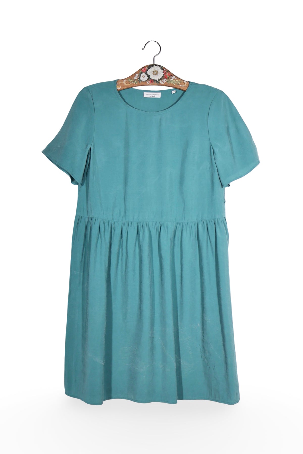Rochie - Marc O'Polo turcoaz din modal cu croiala lejeră – XS – Femei - fata