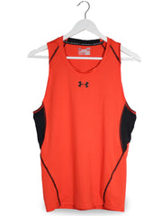Maiou Under Armour portocaliu cu negru mărime L vedere din față second-hand premium