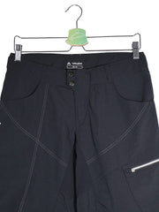 Pantaloni scurti Vaude negru mărime S detaliu material și croială second-hand premium