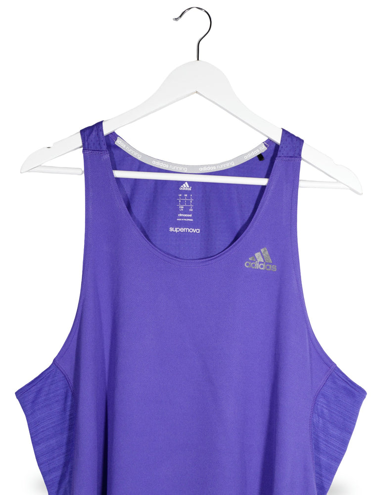 Tricou adidas mov mărime L detaliu material și croială second-hand premium