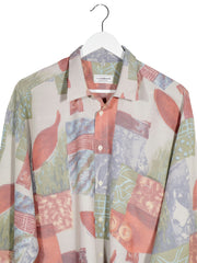 Camasa c.comberti multicolor mărime XL detaliu material și croială second-hand premium