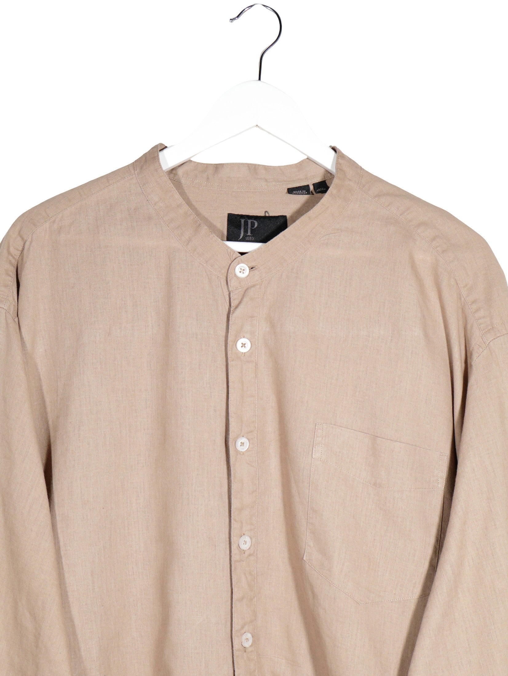 Camasa JP 1880 bej mărime 4XL+ detaliu material și croială second-hand premium