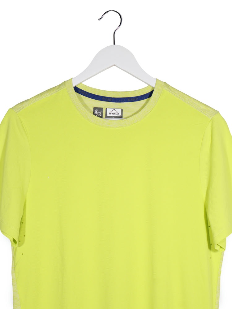 Tricou McKINLEY galben fluorescent mărime S detaliu material și croială second-hand premium