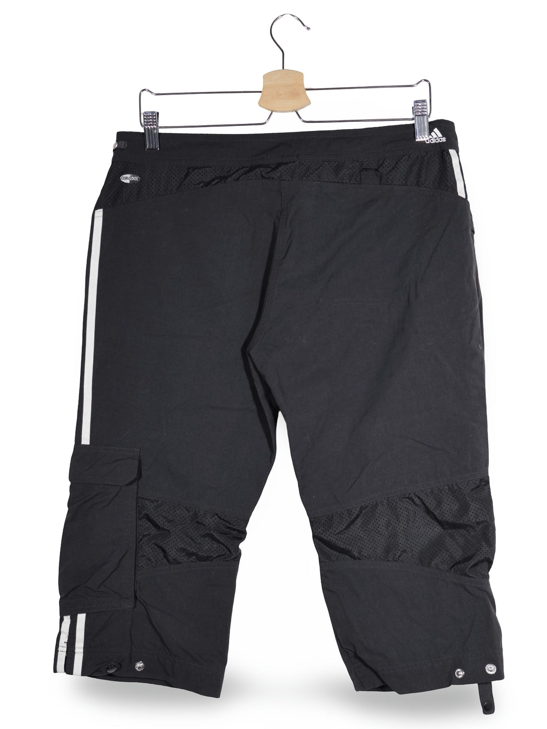 Pantaloni 2/3 adidas negru mărime M vedere din spate second-hand premium