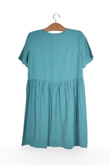Rochie - Marc O'Polo turcoaz din modal cu croiala lejeră – XS – Femei - spate