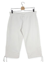 Pantaloni 2/3 NIKE alb mărime L vedere din spate second-hand premium