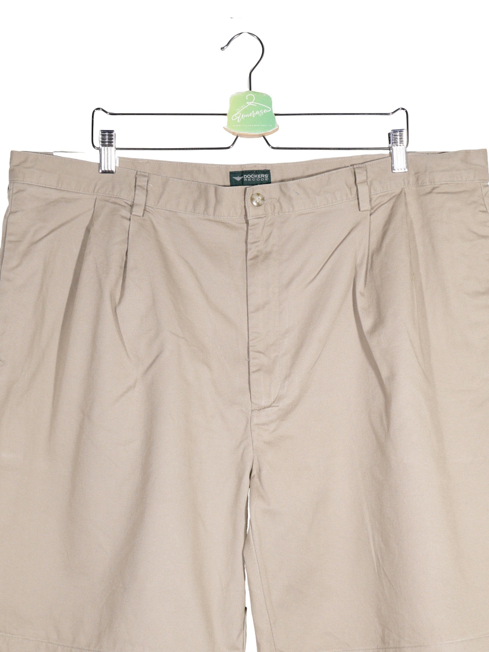 Pantaloni scurti DOCKERS bej mărime 3XL detaliu material și croială second-hand premium