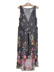 Rochie Desigual negru cu imprimeu multicolor mărime XL vedere din față second-hand premium