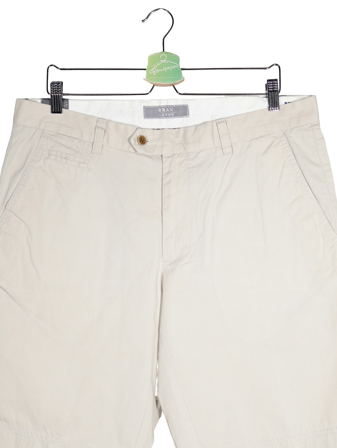 Pantaloni scurti BRAX bej mărime XL detaliu material și croială second-hand premium