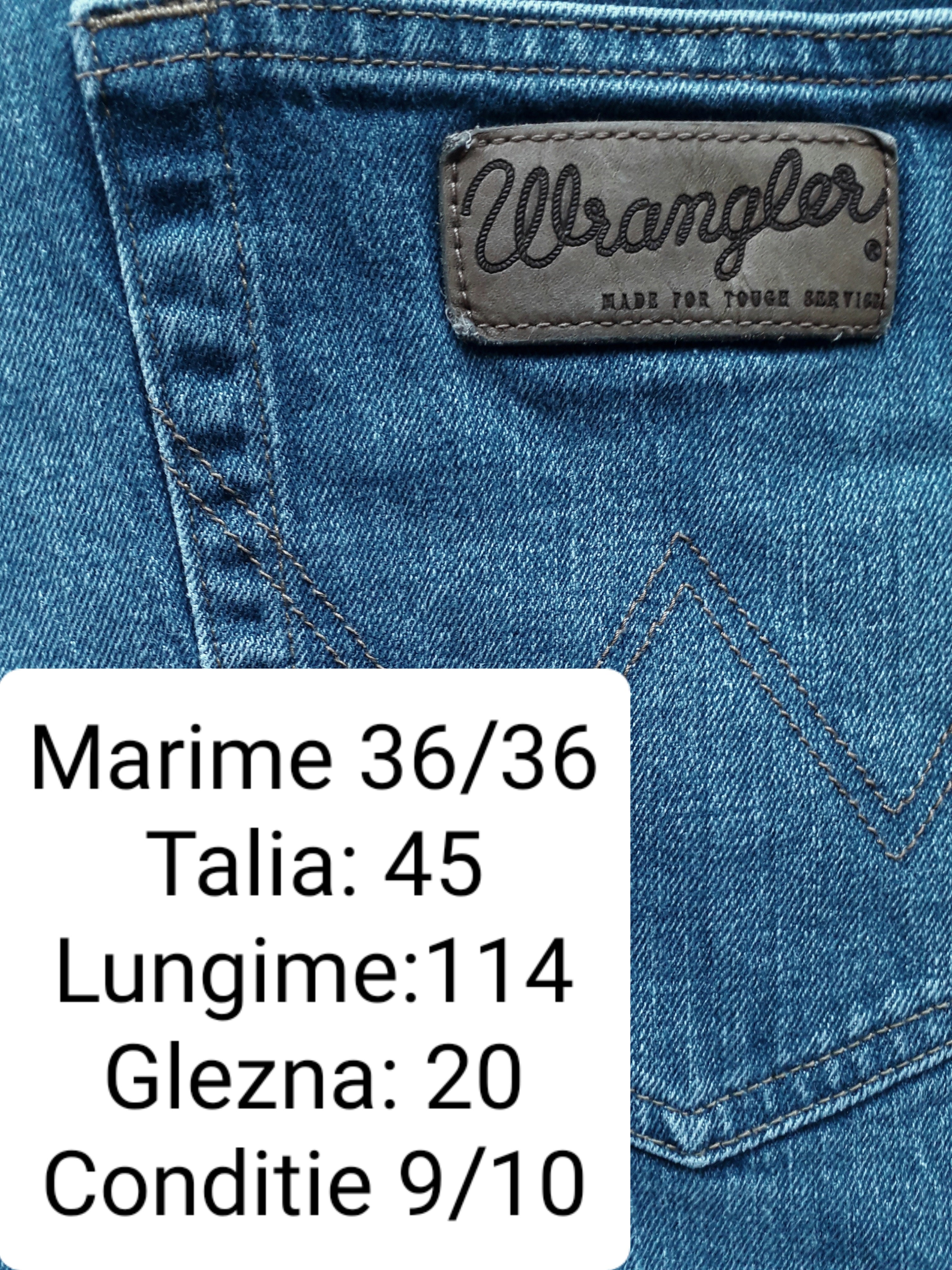 Blugi Wrangler - marimea L W36/L36 - Barbati