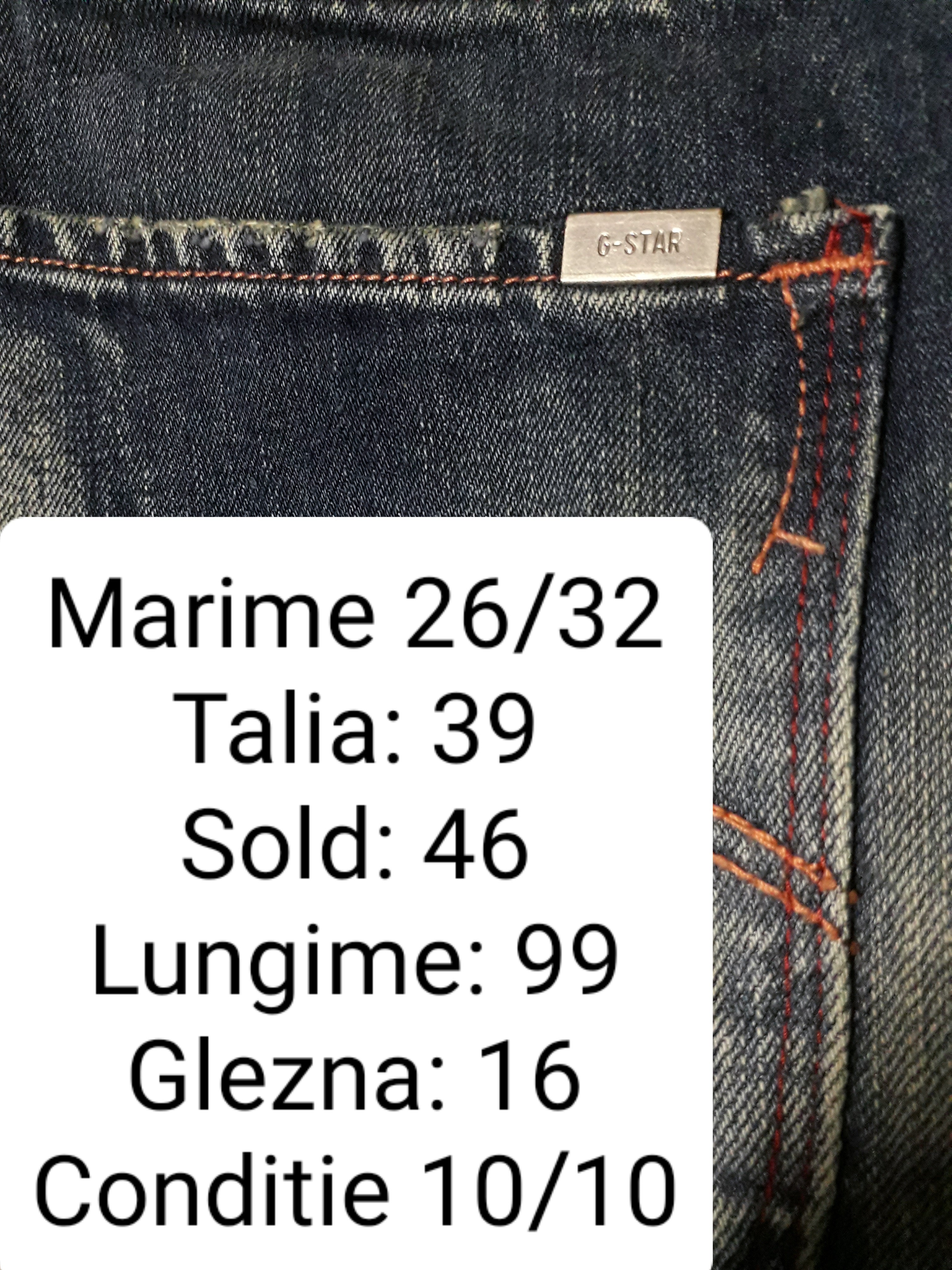 Blugi G-star - marimea S/M W26/L32 - Femei