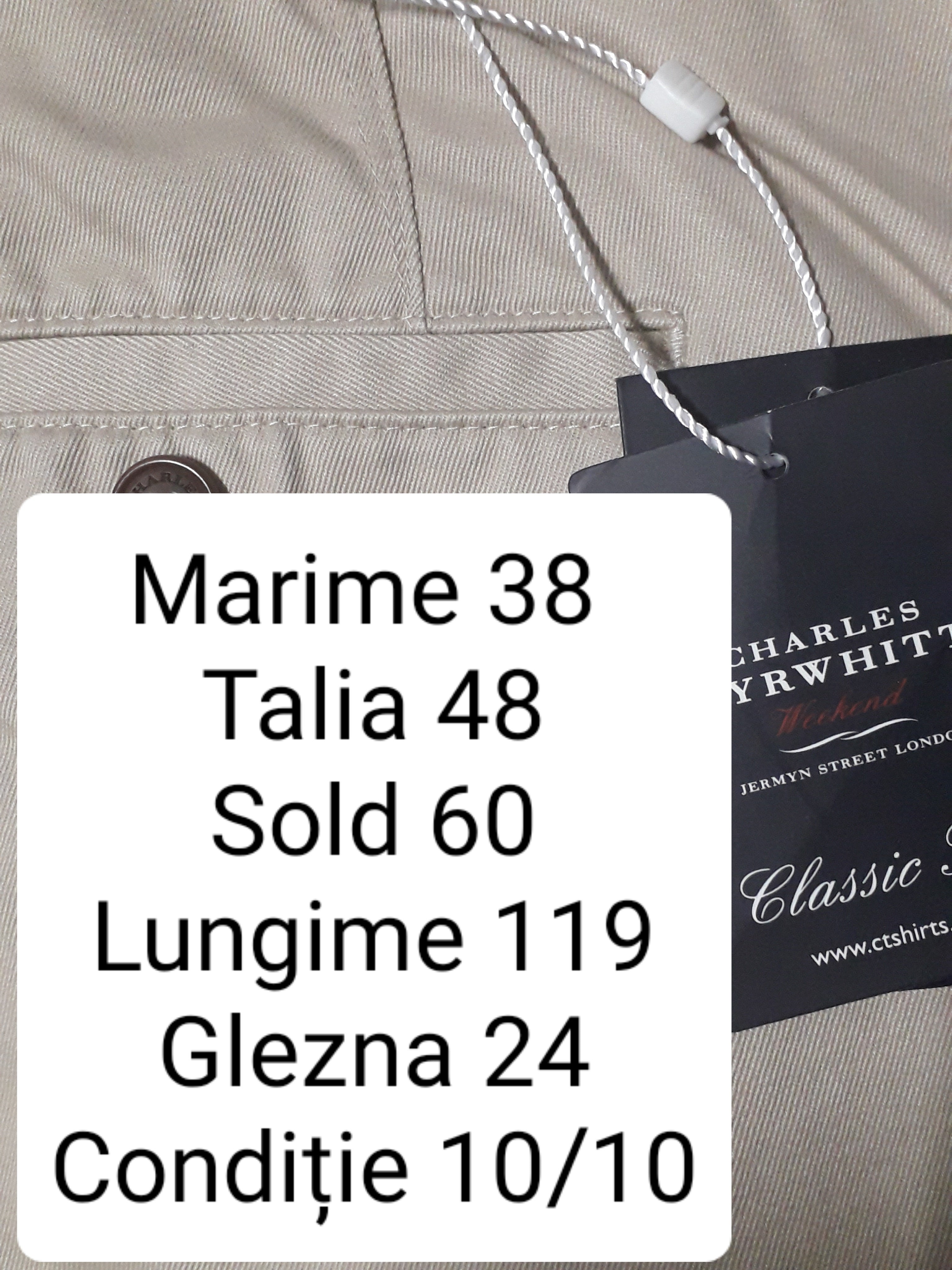 Pantaloni Charles Tyrwhitt - marimea XL - Barbati