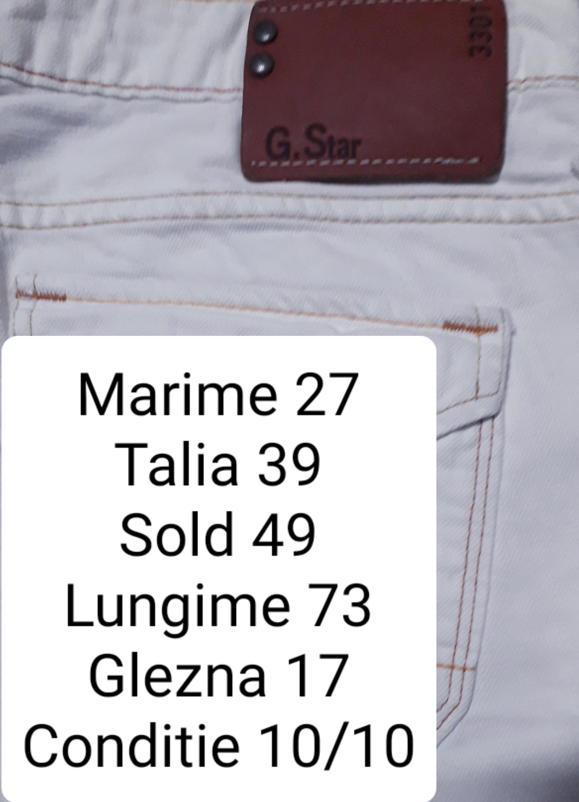 Blugi 2/3 G-star - marimea S/M W27 - Femei