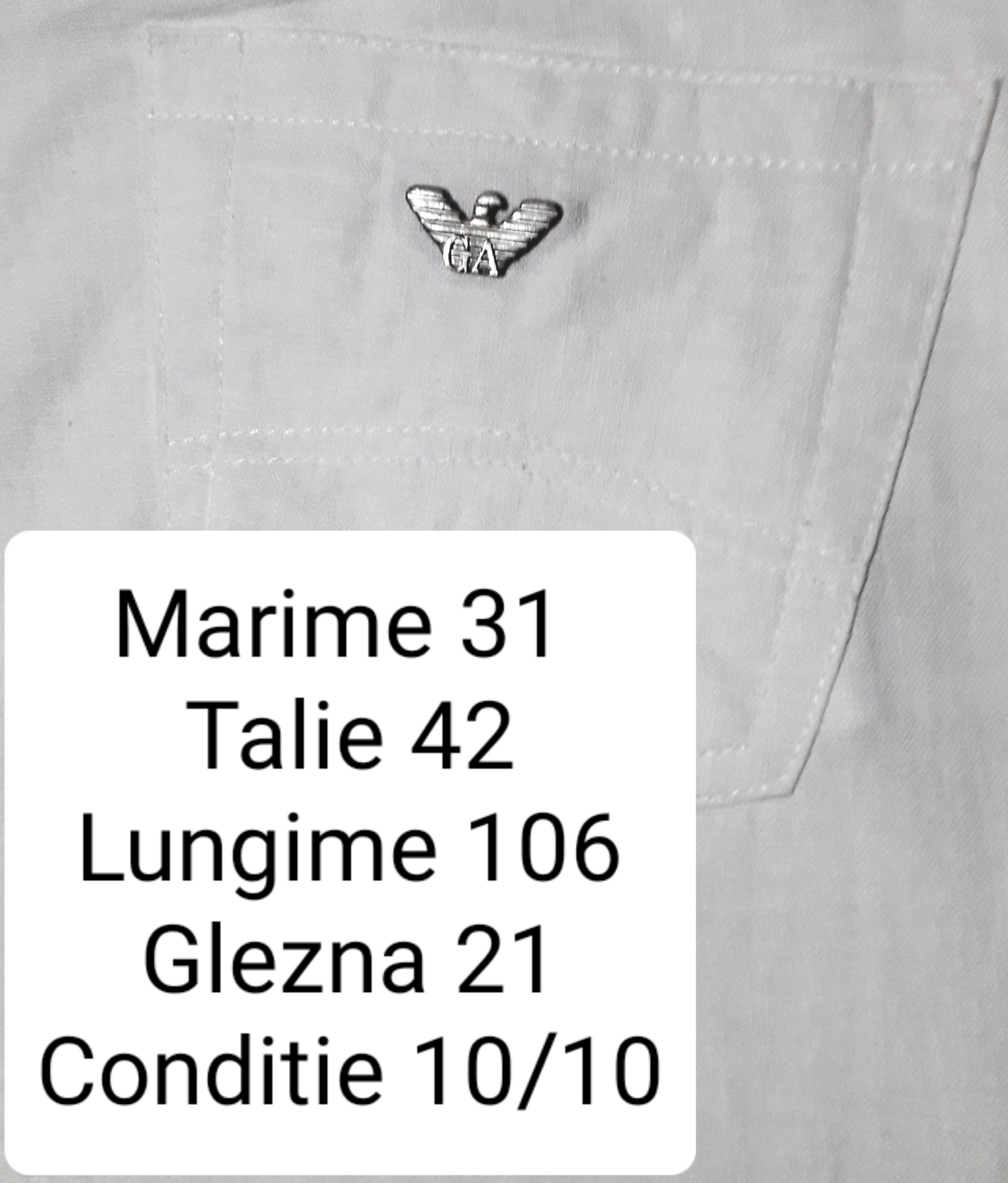 Pantaloni Armani Jeans - marimea S/M W31 - Barbati
