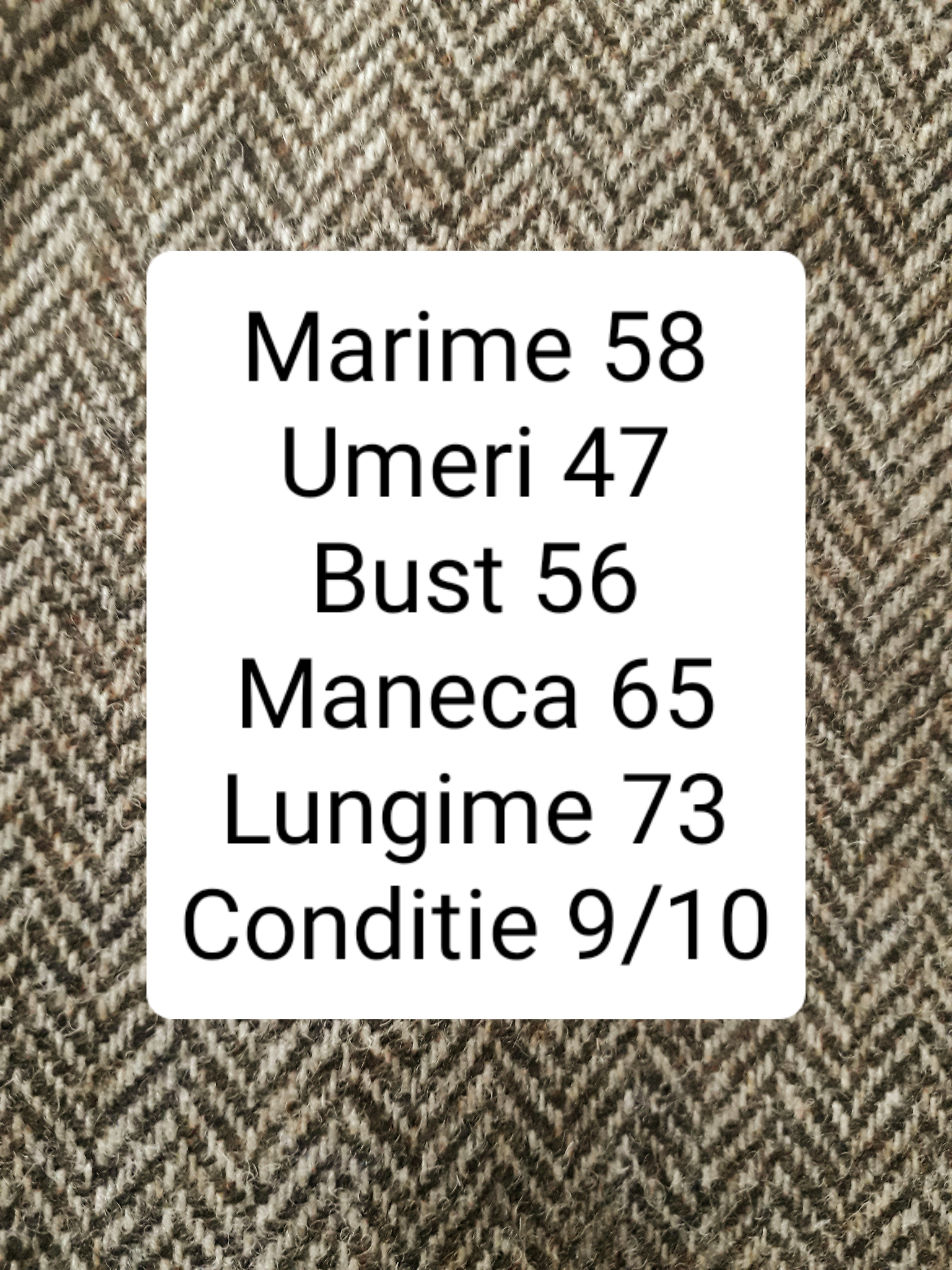 Sacou 100%lana - marimea L/XL - Barbati