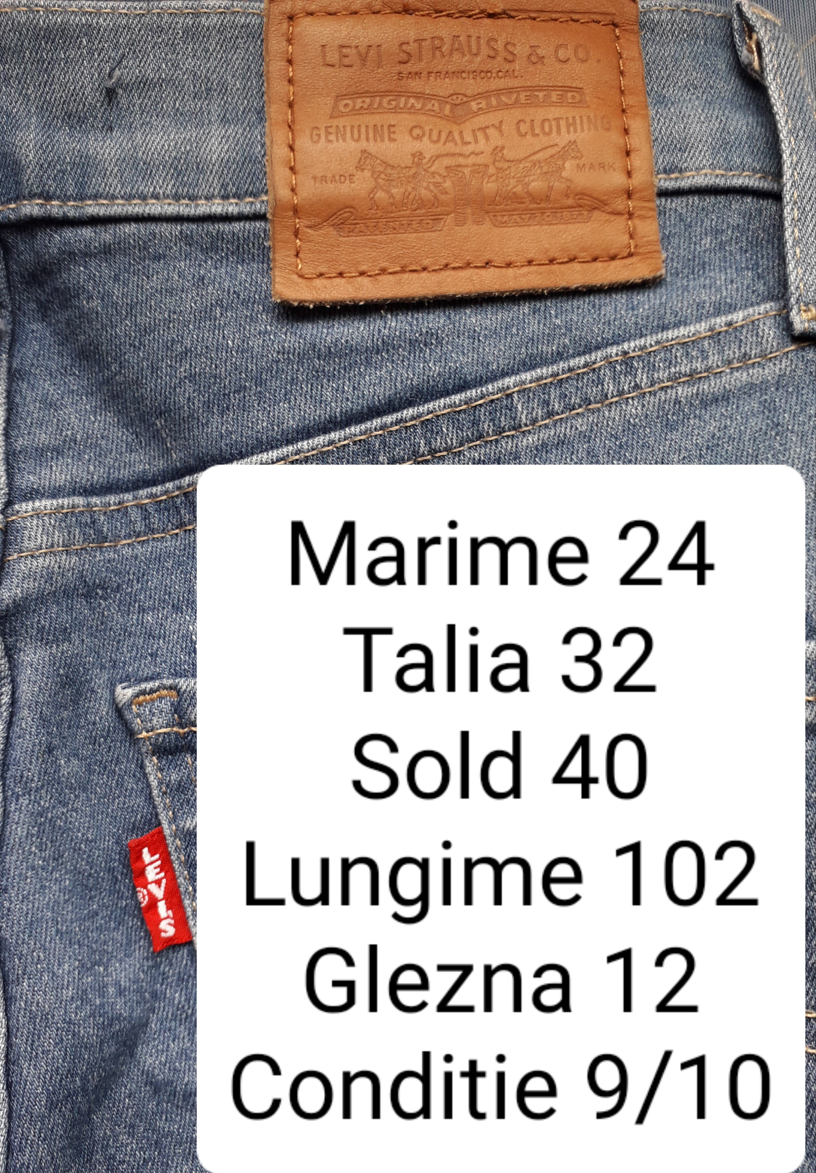 Blugi Levi's - marimea XS W24 - Femei