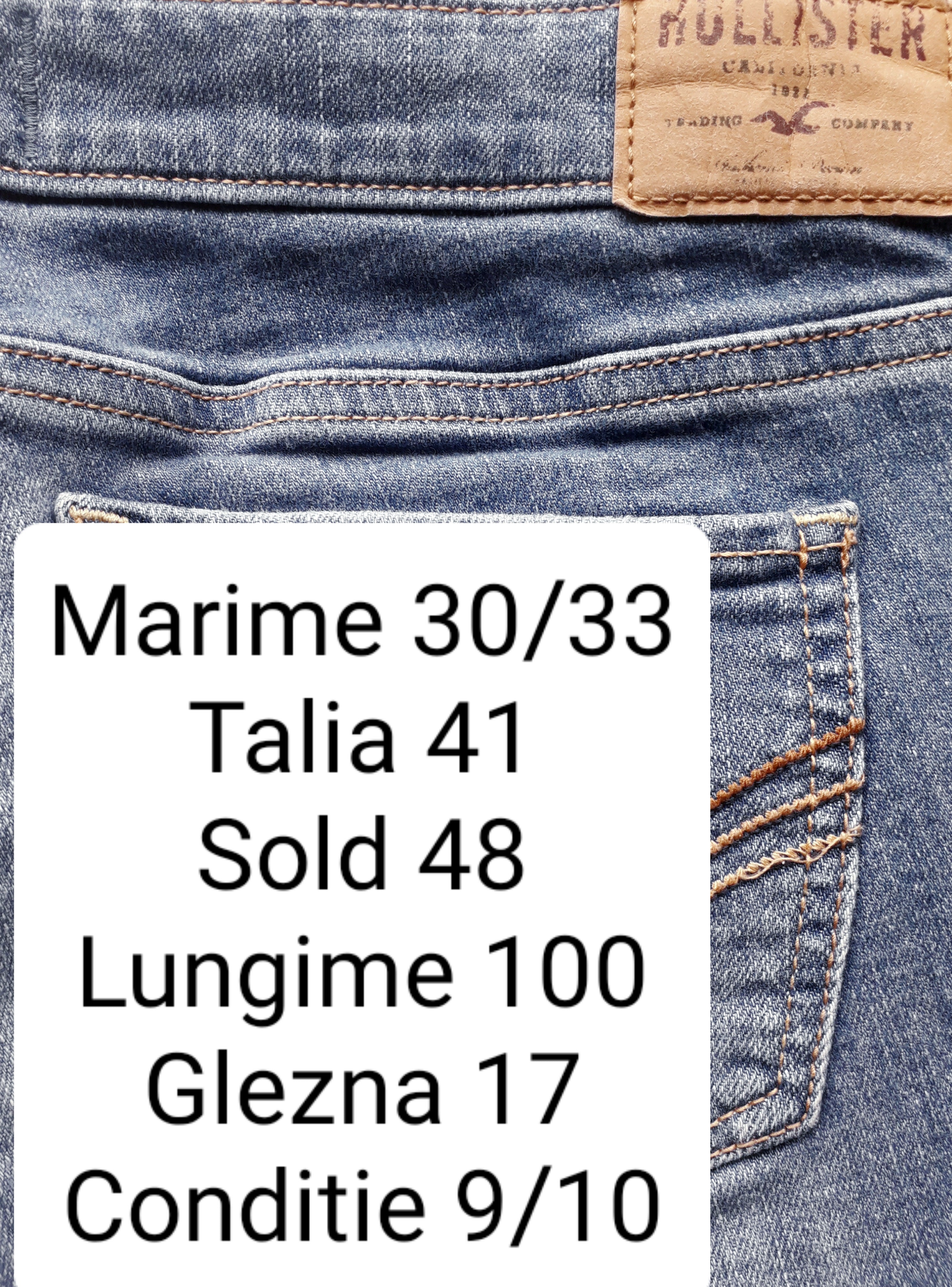 Blugi Hollister - marimea L W30/L33 - Femei