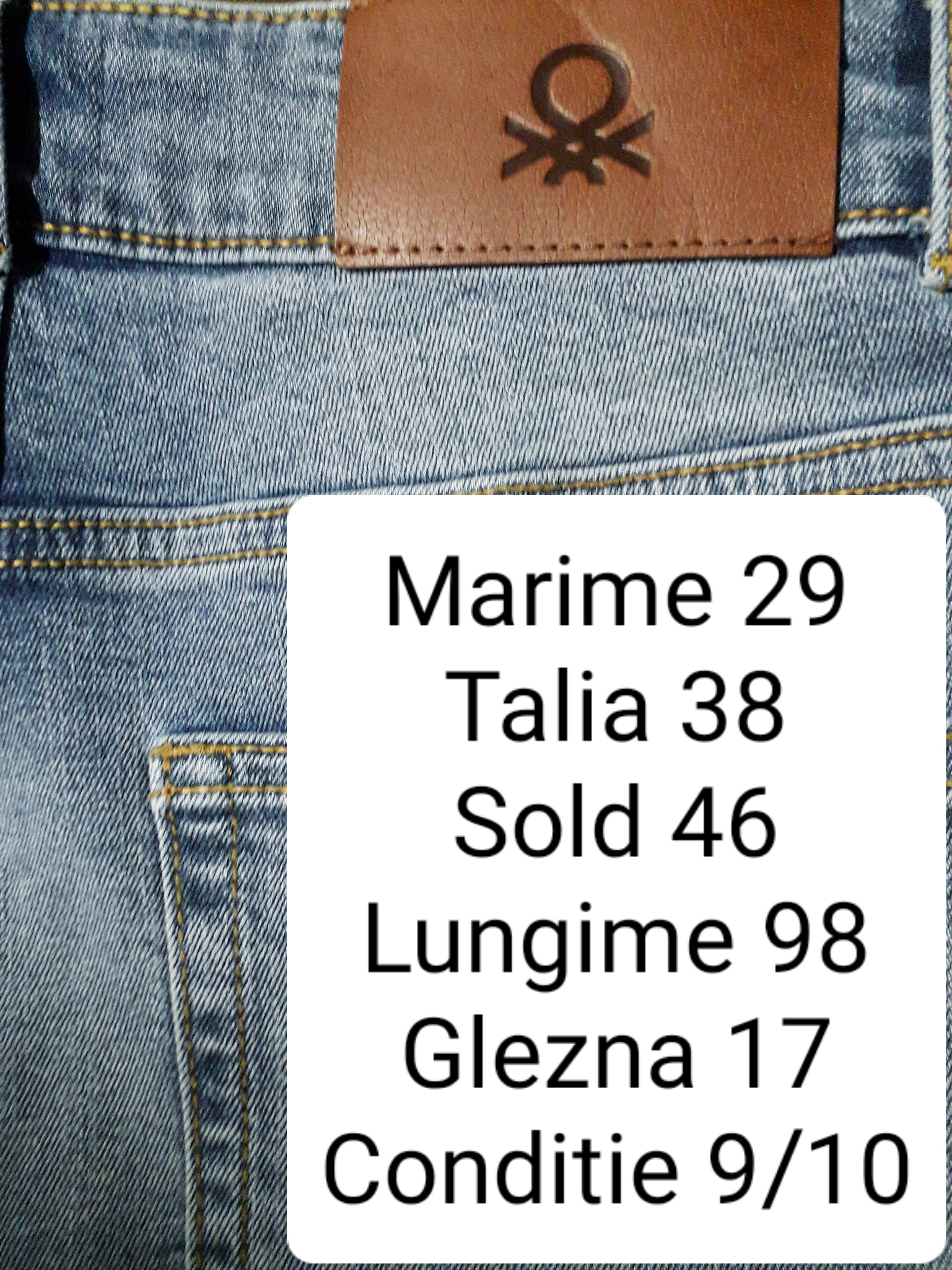 Blugi Benetton - marimea M W29 - Femei