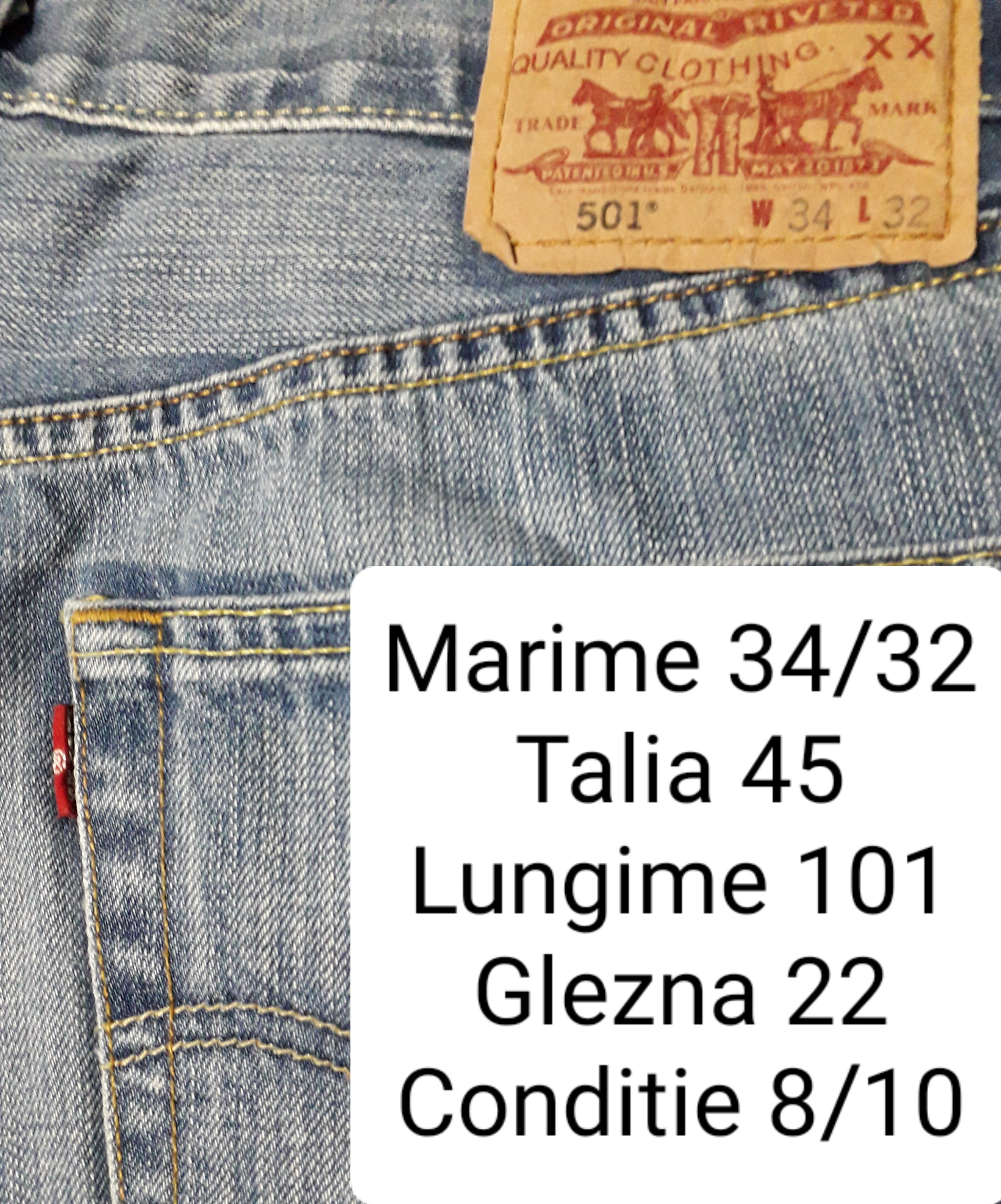Blugi Levi's 501 - marimea M W34/L32 - Barbati