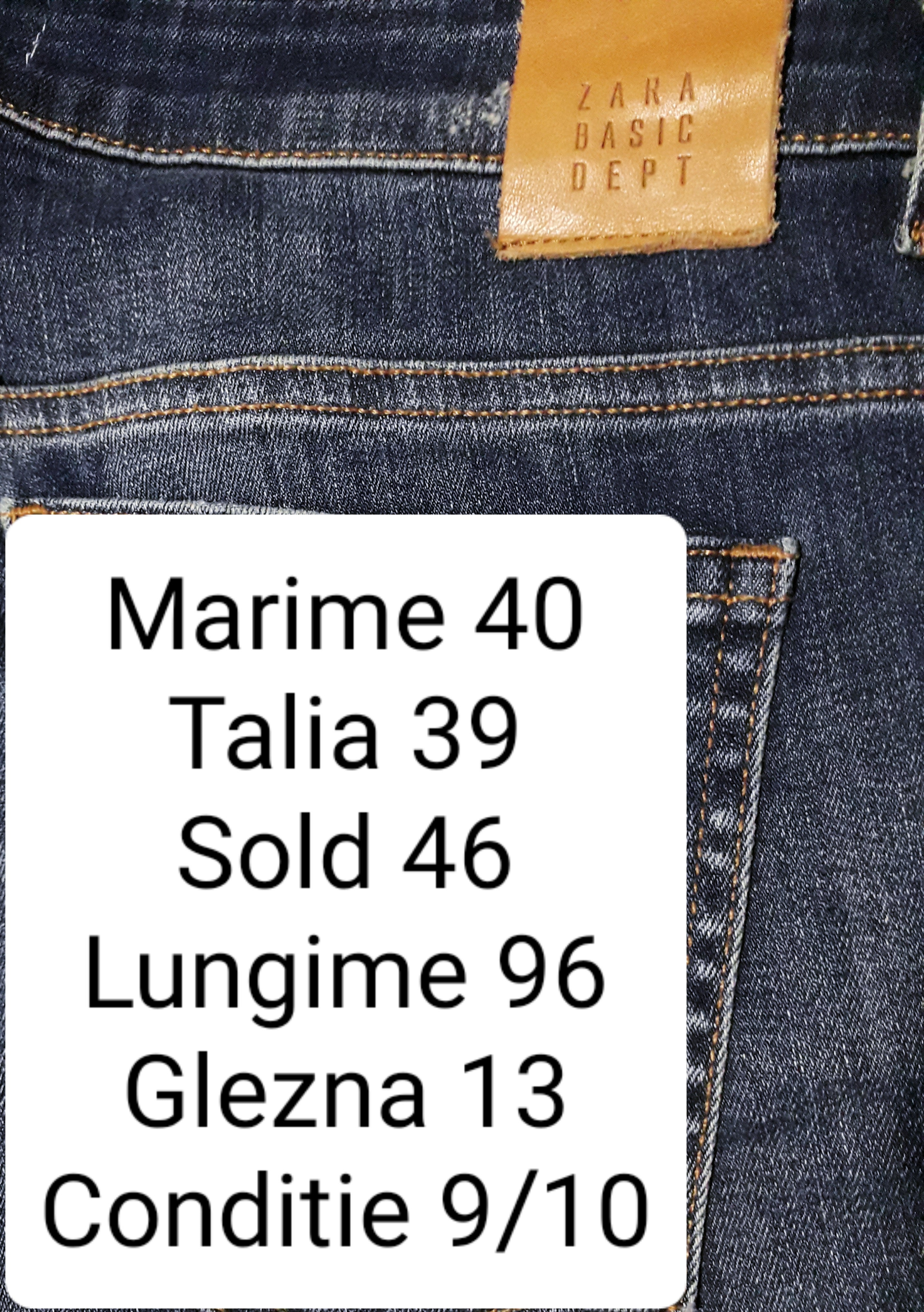 Blugi Zara - marimea M/L W30 - Femei