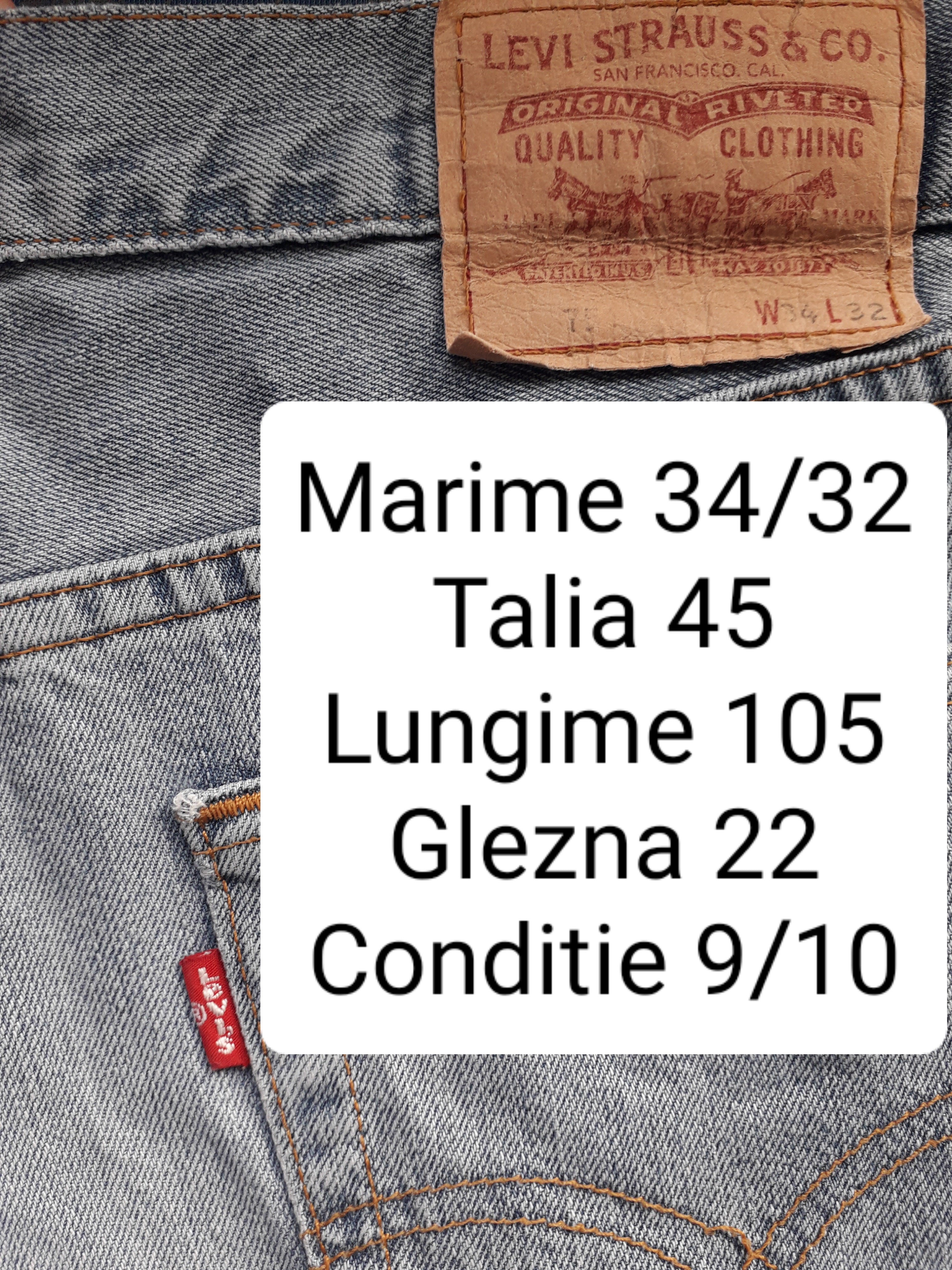 Blugi Levi's 751 - marimea M W34/L32 - Barbati