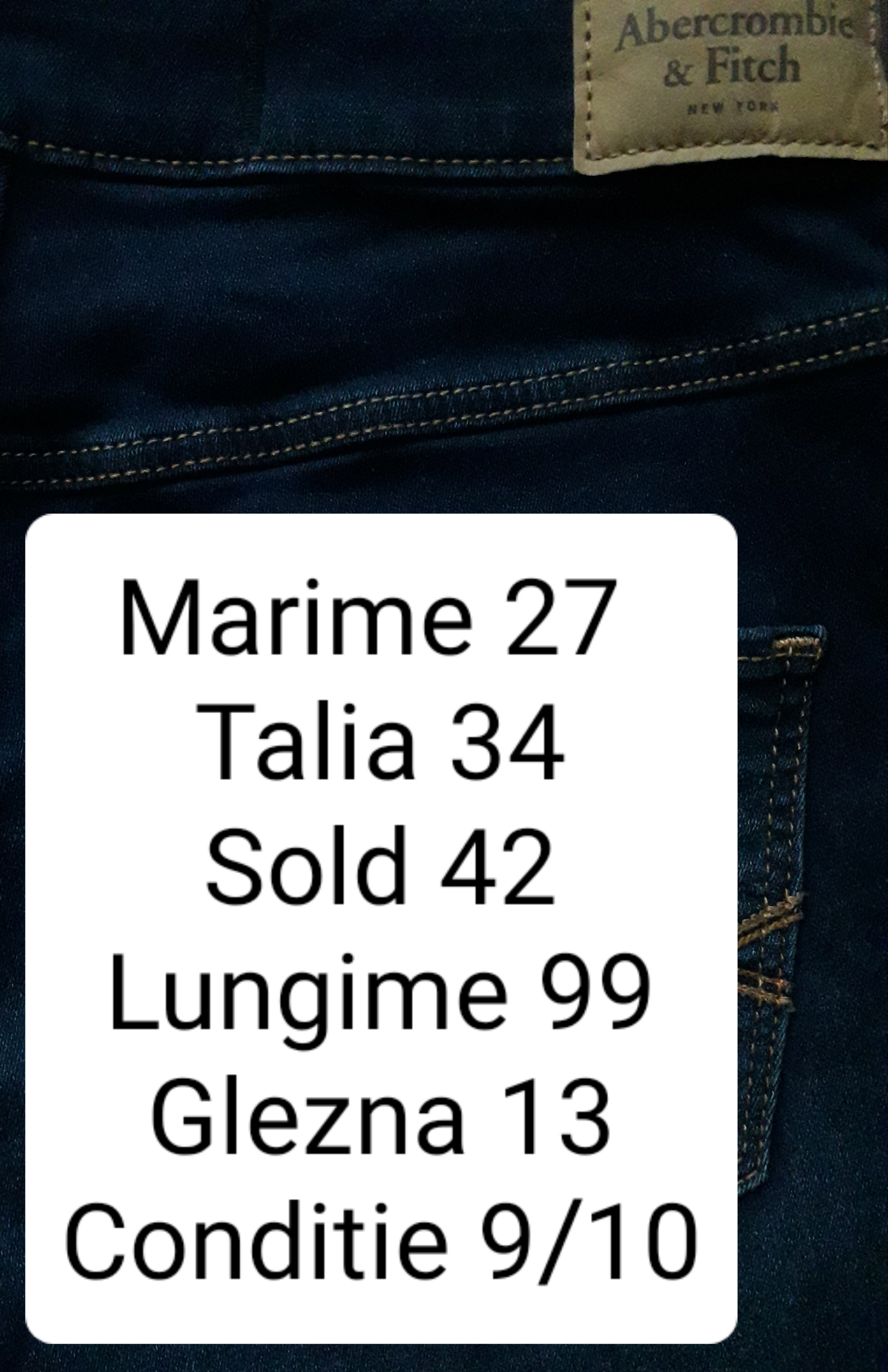 Blugi Abercrombie&Fitch - marimea S W27 - Femei