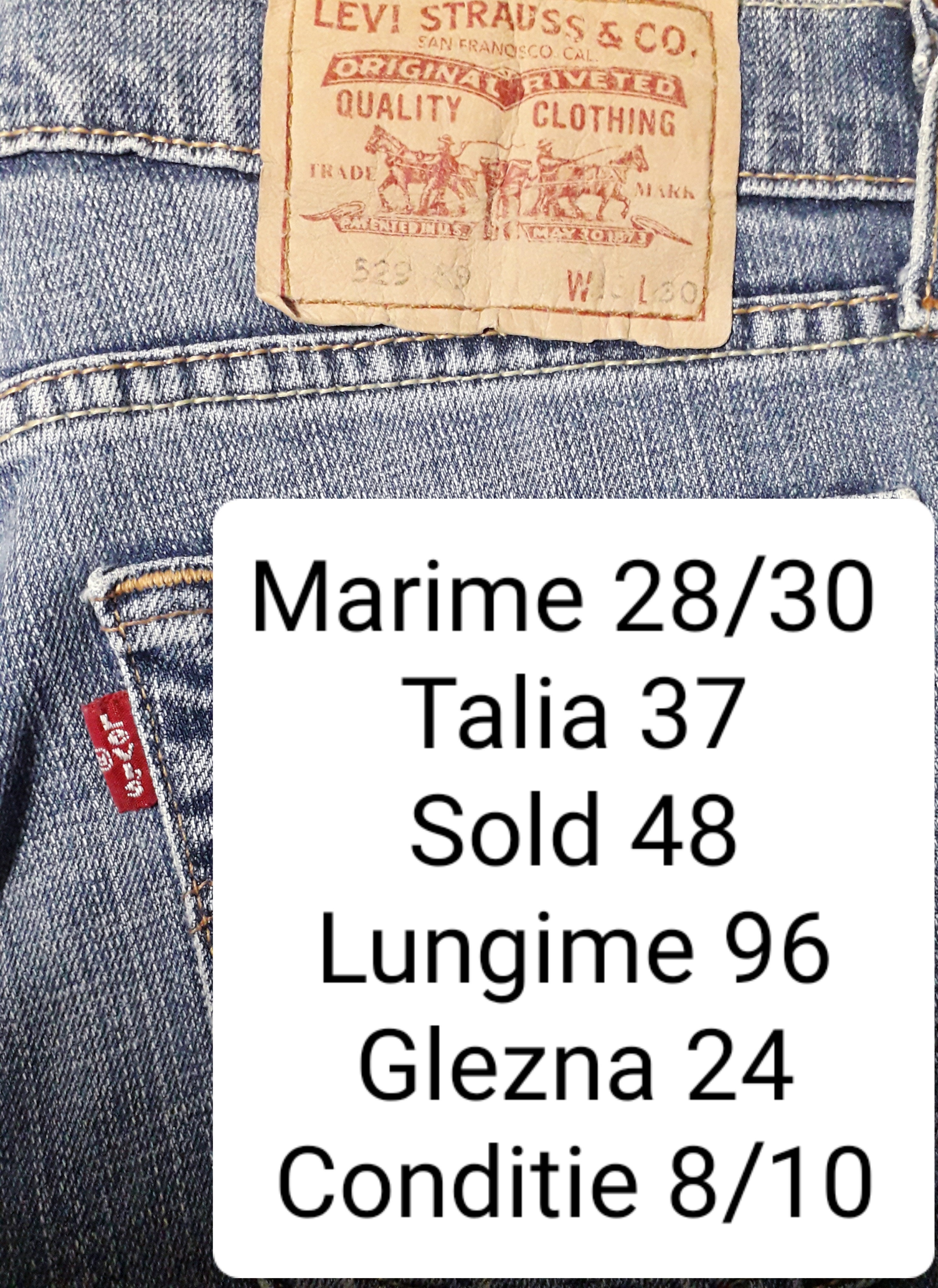 Blugi 529 Levi's - marimea M W28/L30 - Femei