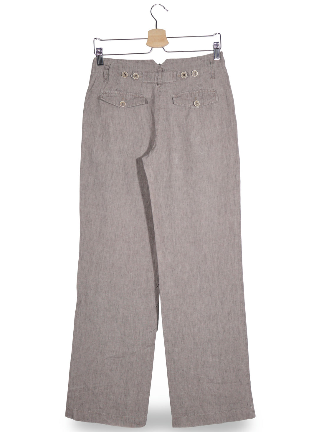 Pantaloni Marc O'Polo bej-gri mărime M vedere din spate second-hand premium