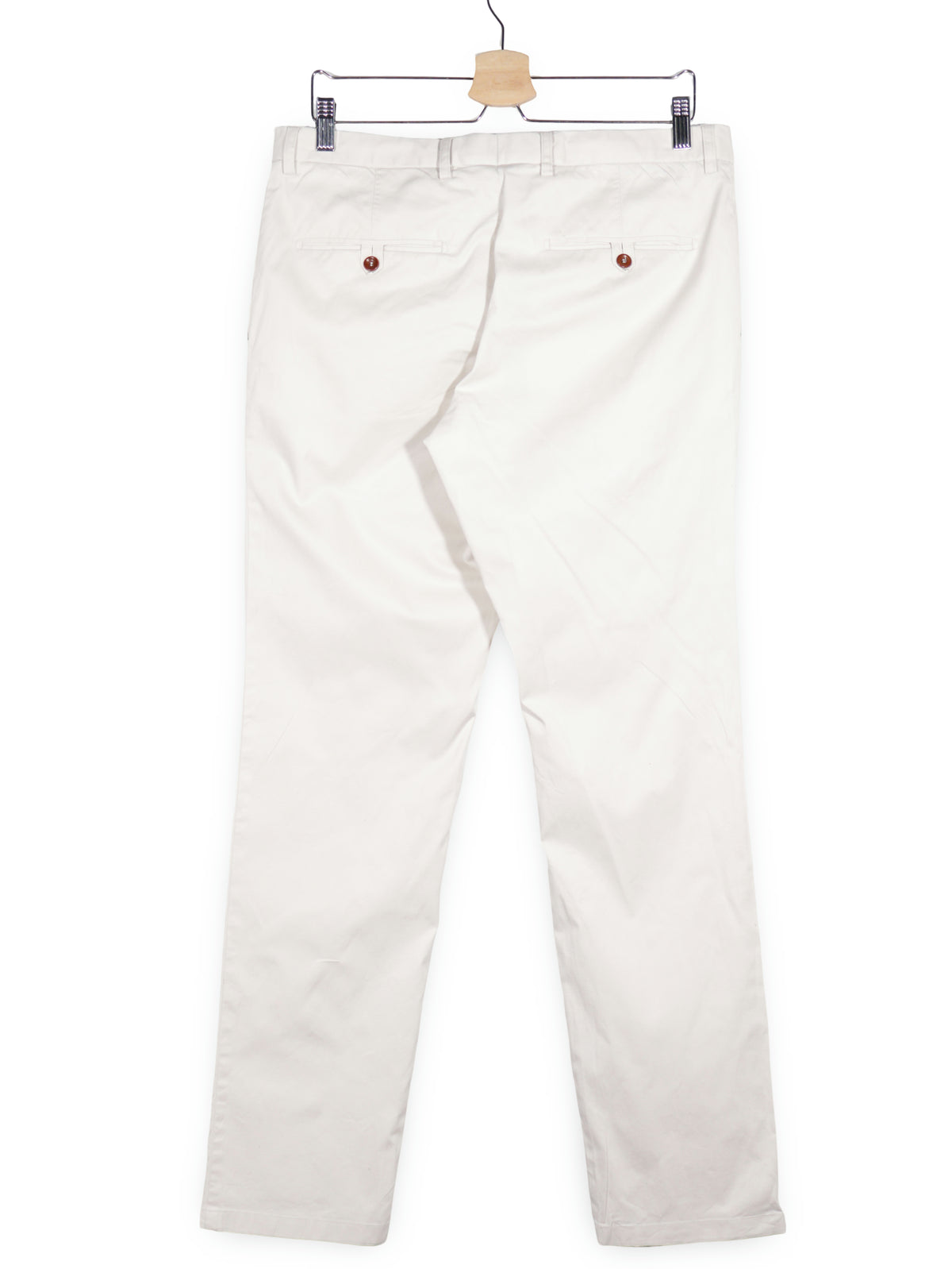 Pantaloni Oscar Jacobson crem mărime L vedere din spate second-hand premium